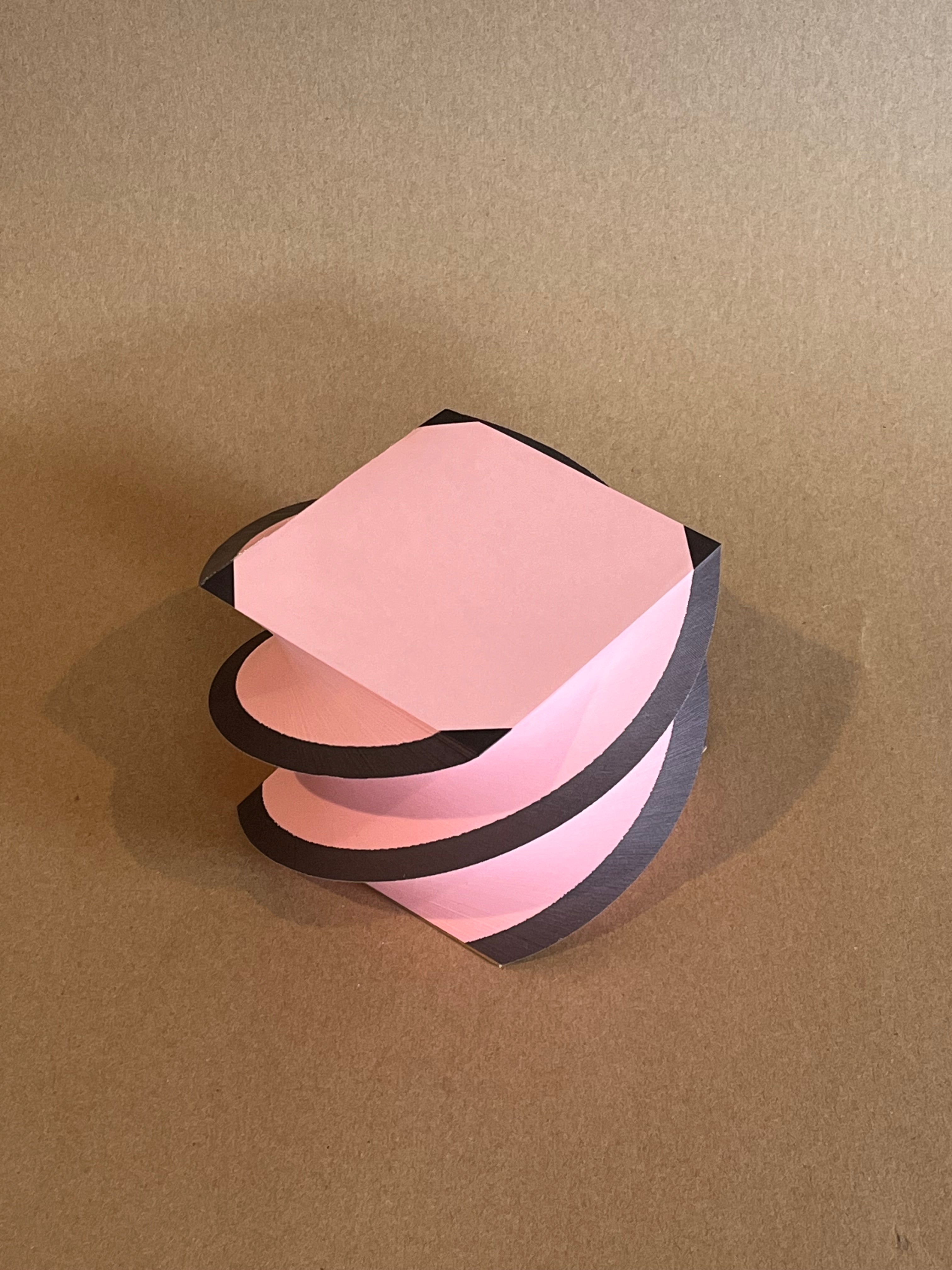 4 Corner Perla Pink and Black Spiral Pad 3.5"