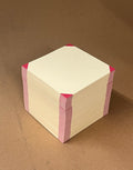 4 Corners Block Red & Ecru Pad 3.5"