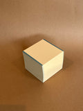 Blue Borders Block Ecru