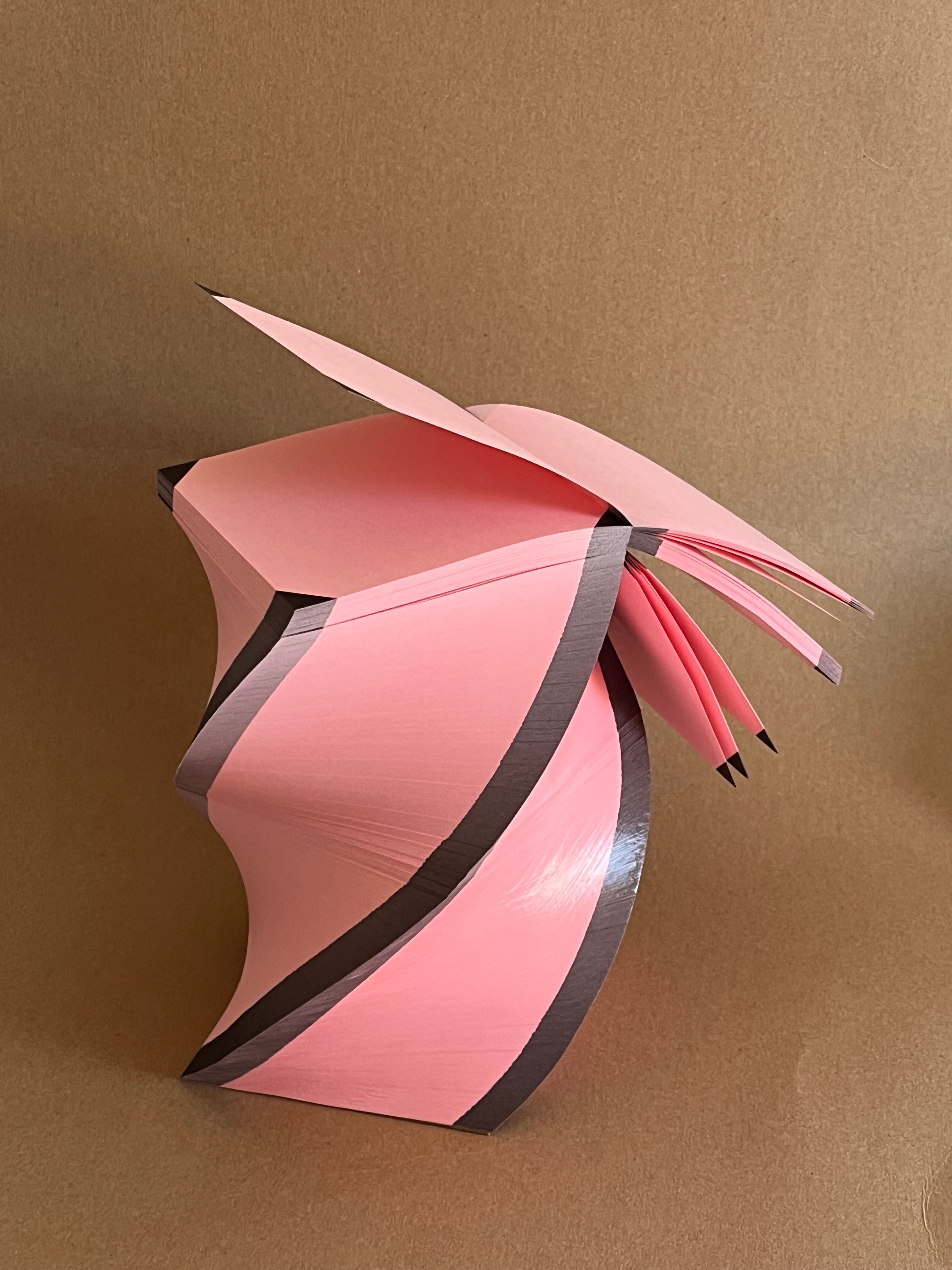 4 Corner Perla Pink and Black Spiral Pad 7"