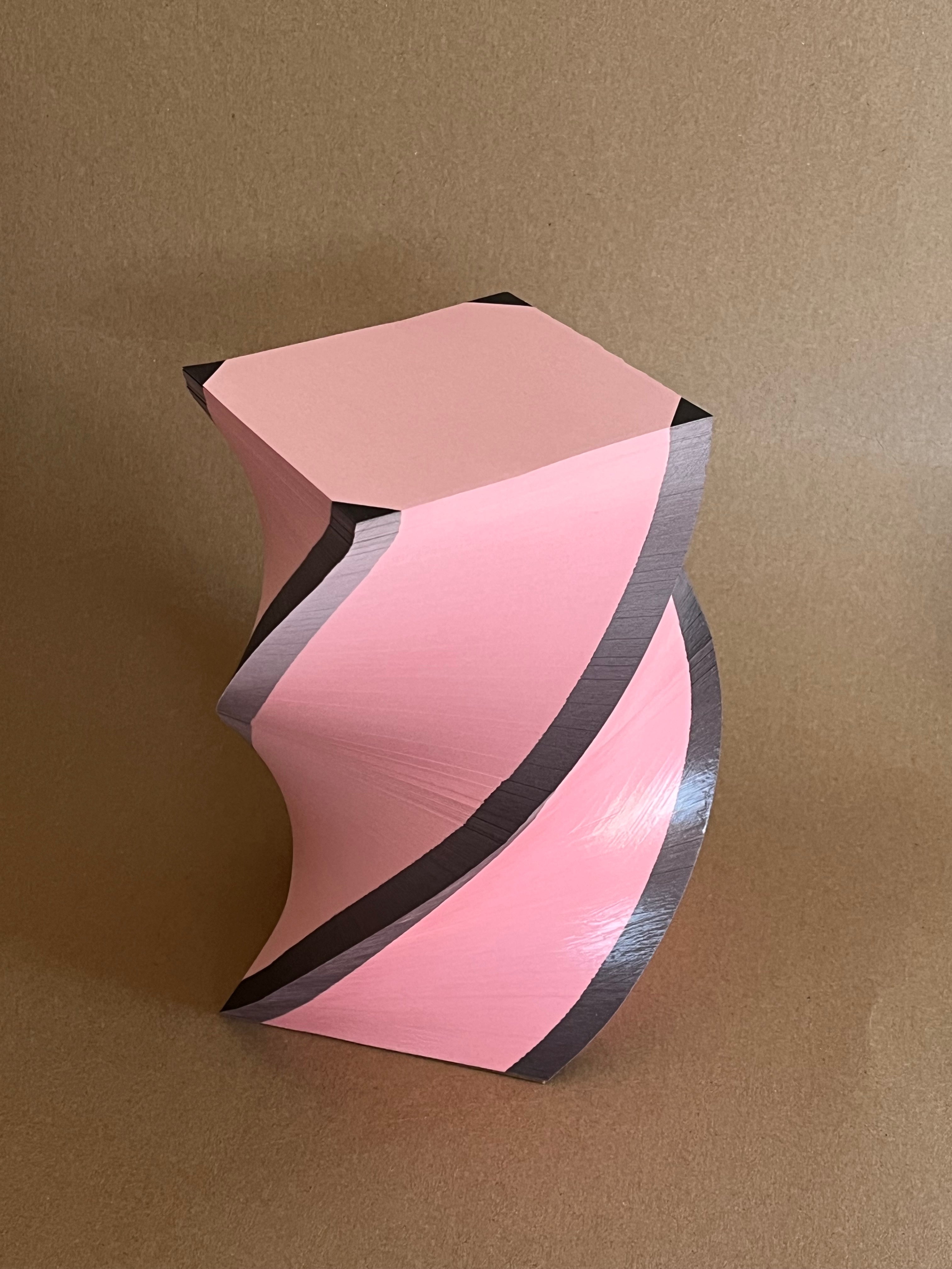4 Corner Perla Pink and Black Spiral Pad 7"