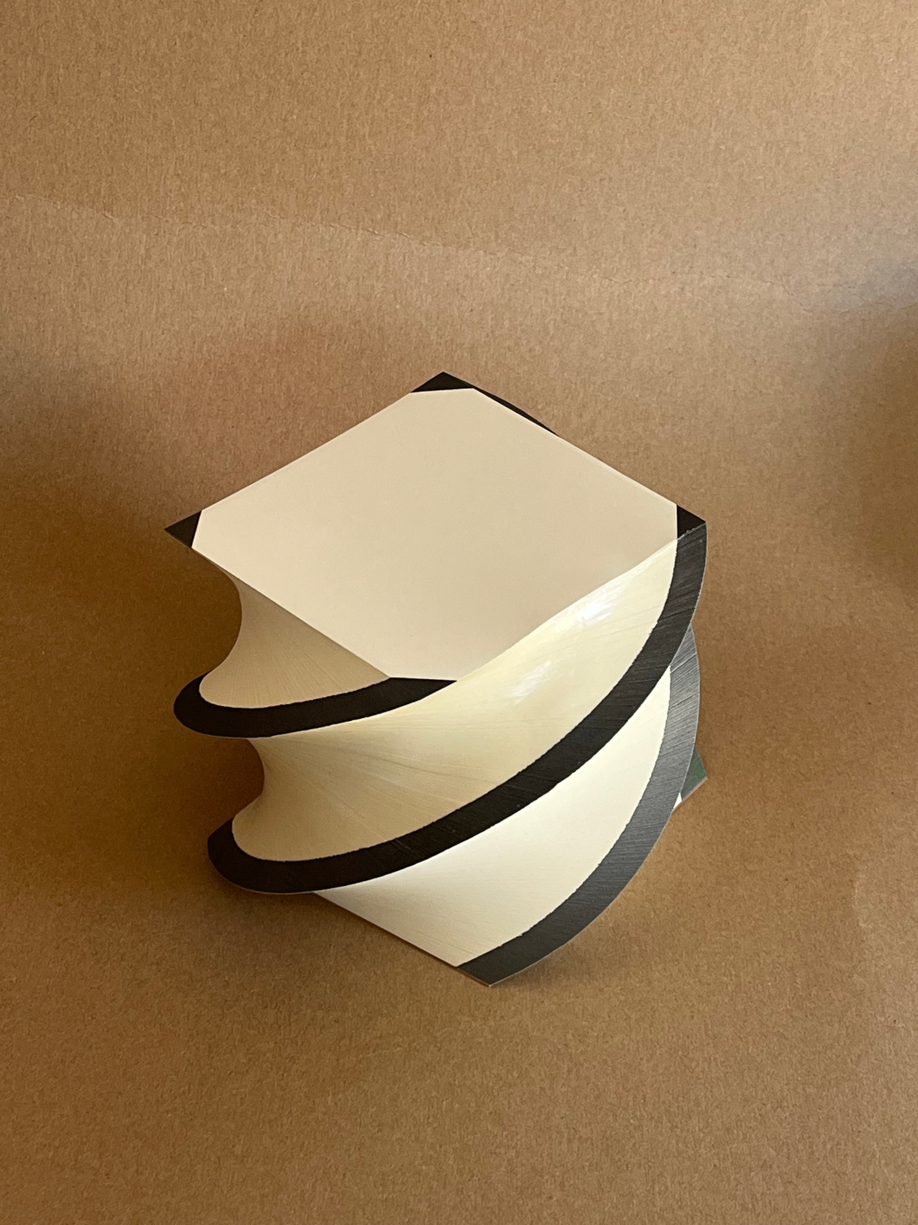 4 Corners Spiral Black & Ivory Pad 3.5"