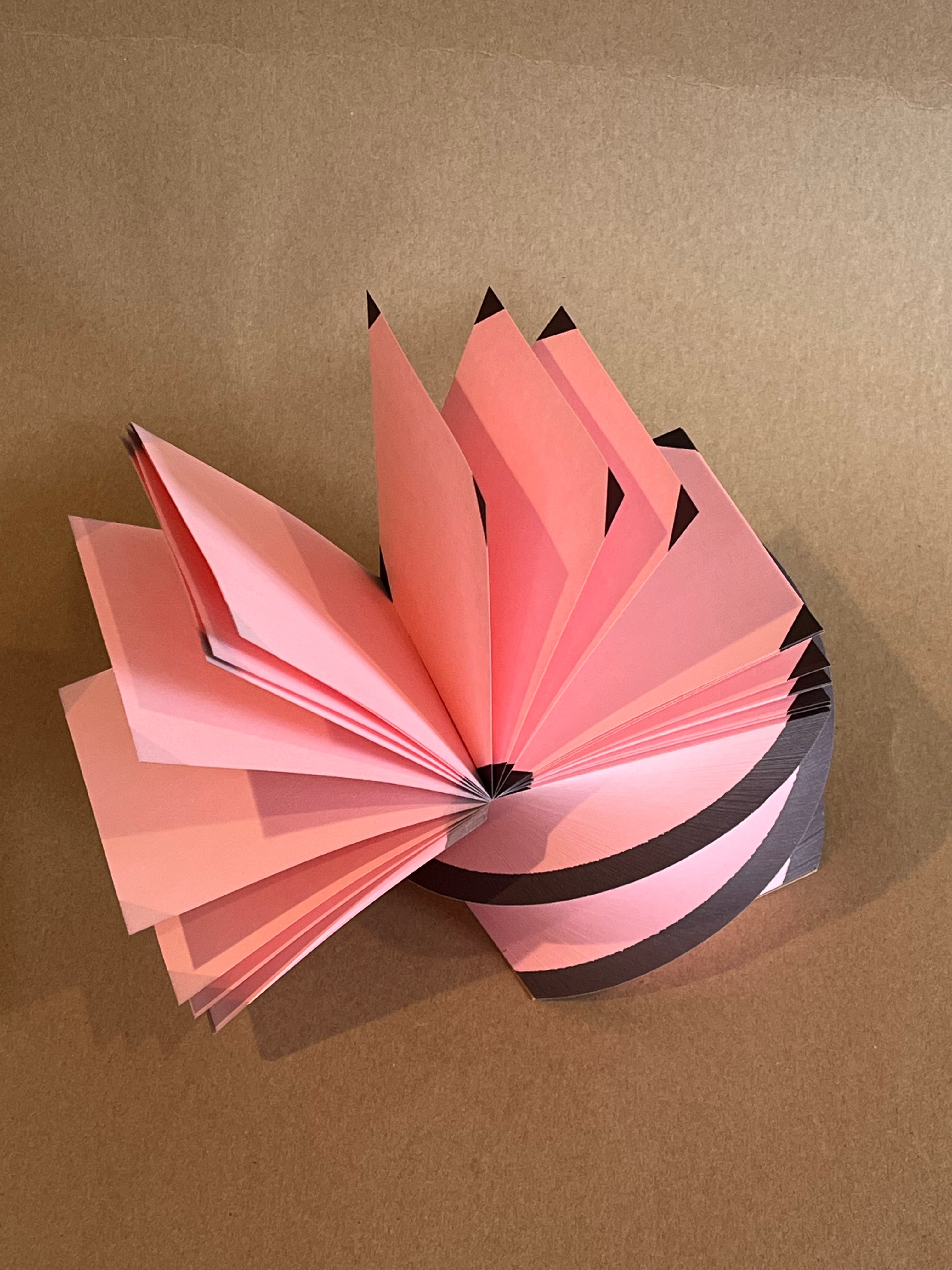 4 Corner Perla Pink and Black Spiral Pad 3.5"