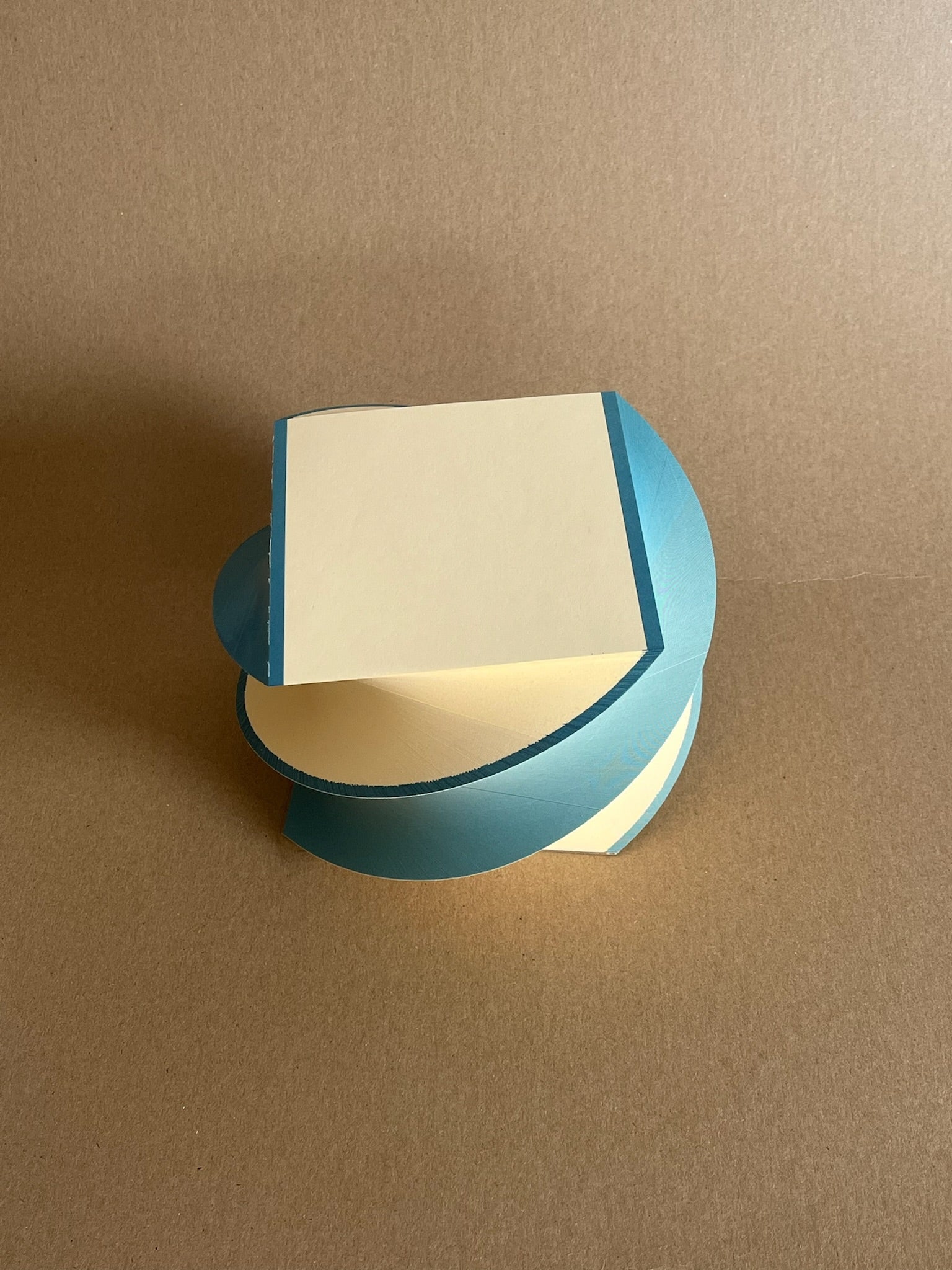 Borders Spiral Blue & Ecru Pad 3.5"