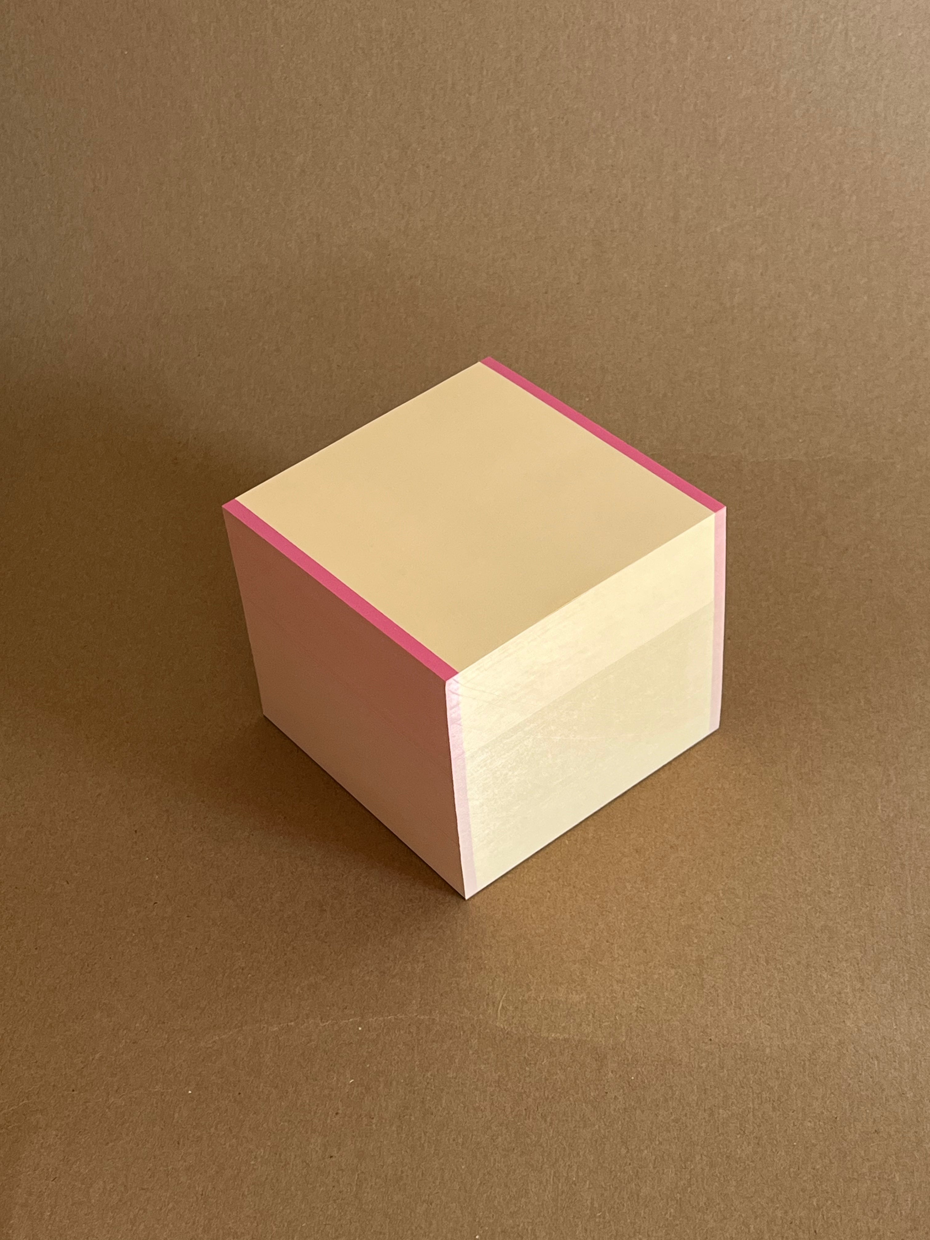 Borders Block Amo Pink & Ecru Pad 3.5"