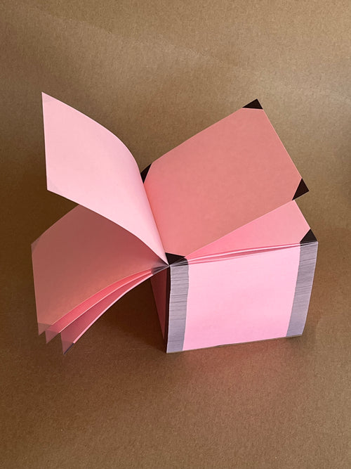 4 Corner Perla Pink and Black Block Pad 3.5"