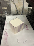 Dash Stripe Block Purple and Ivory 3.5”