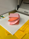 Borders Spiral Orange & Pink Pad 3.5