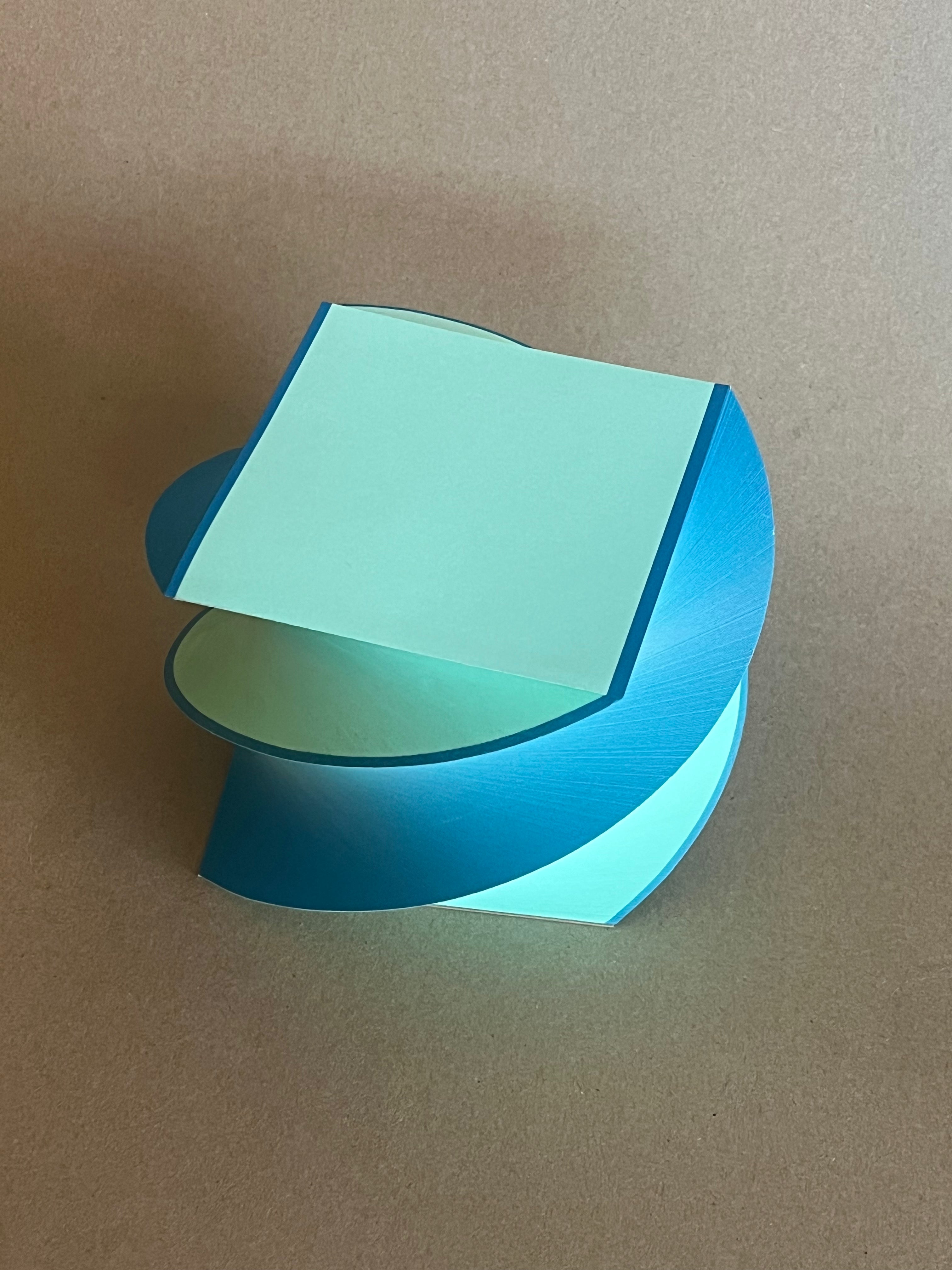 Borders Spiral Blue & San Green Notepad