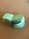 Borders Spiral Blue & San Green Notepad