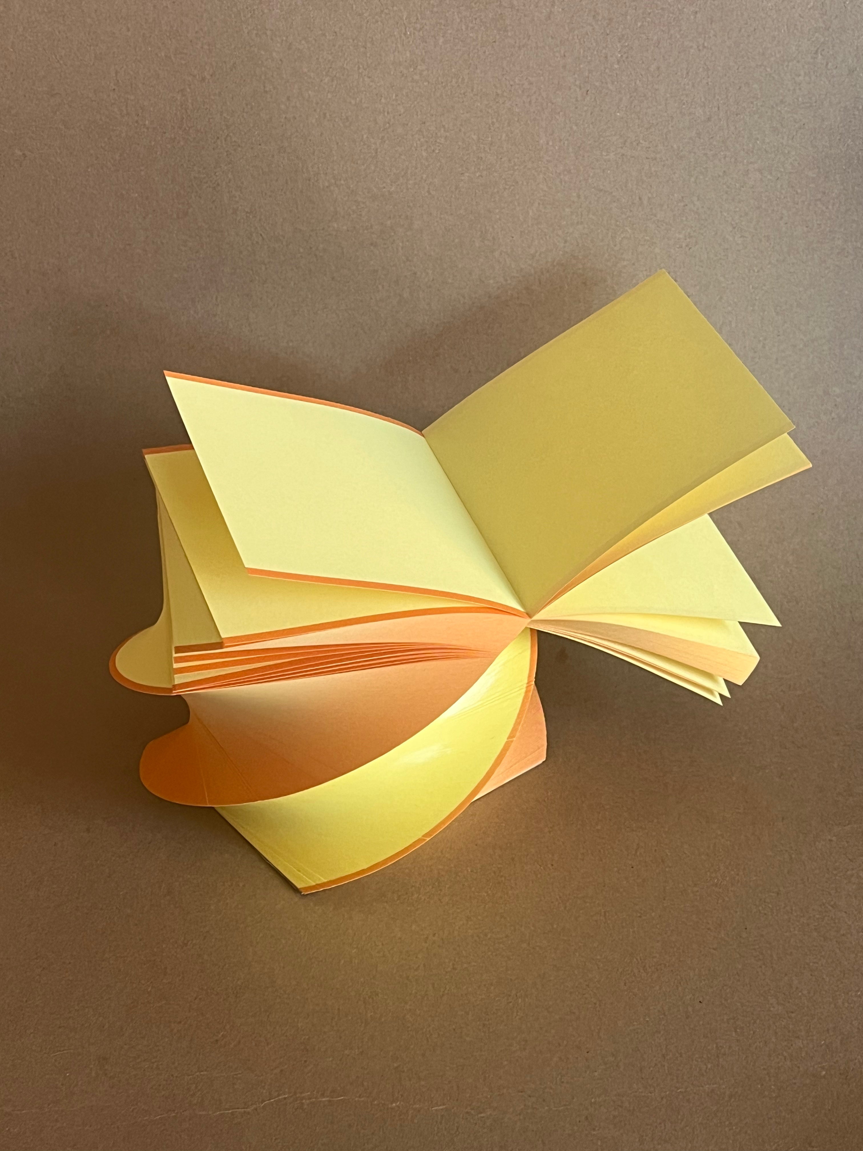 Borders Spiral Orange & Ya Yellow Notepad