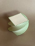 Dash Stripe Spiral Green and Ecru