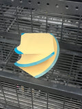 4 Corners Spiral Electric Blue & Yellow Pad 3.5"