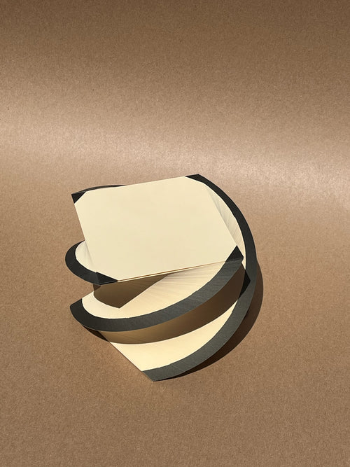 4 Corners Spiral Black & Ecru Pad 3.5"
