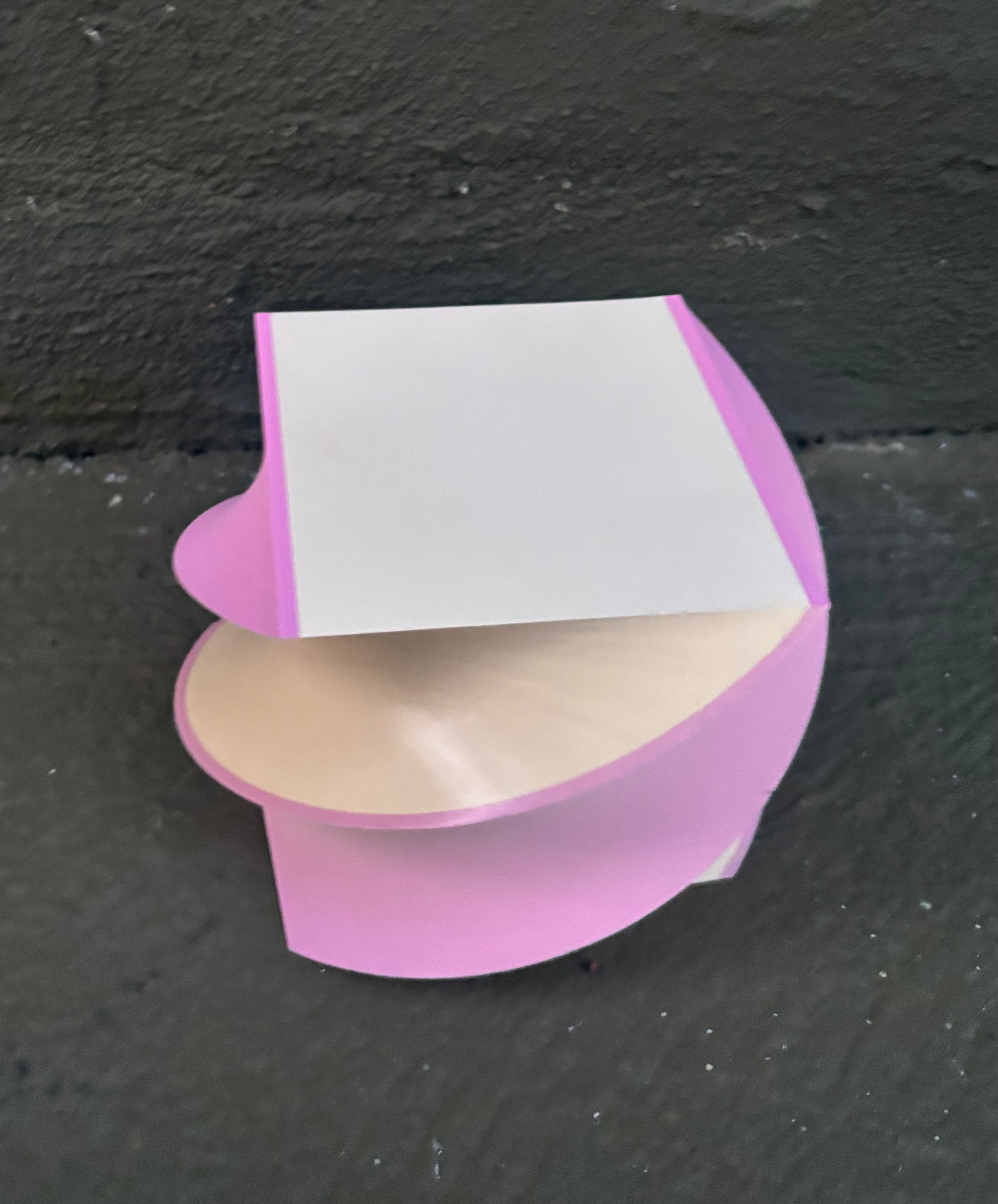 Borders Spiral Amo Pink & Ecru Pad 3.5"