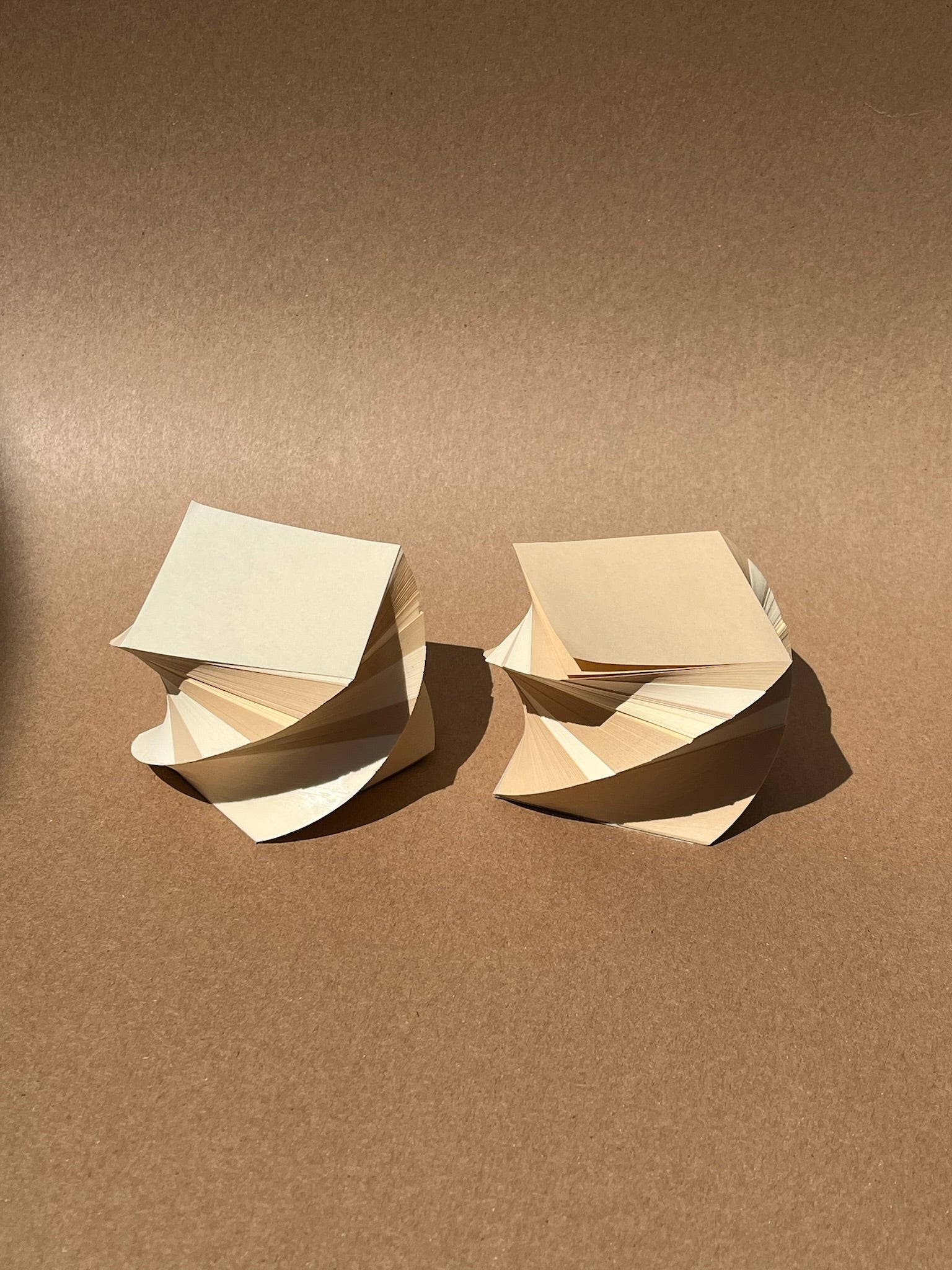 Pack of 2 Mini Sand and Ecru Spiral Pads 2"