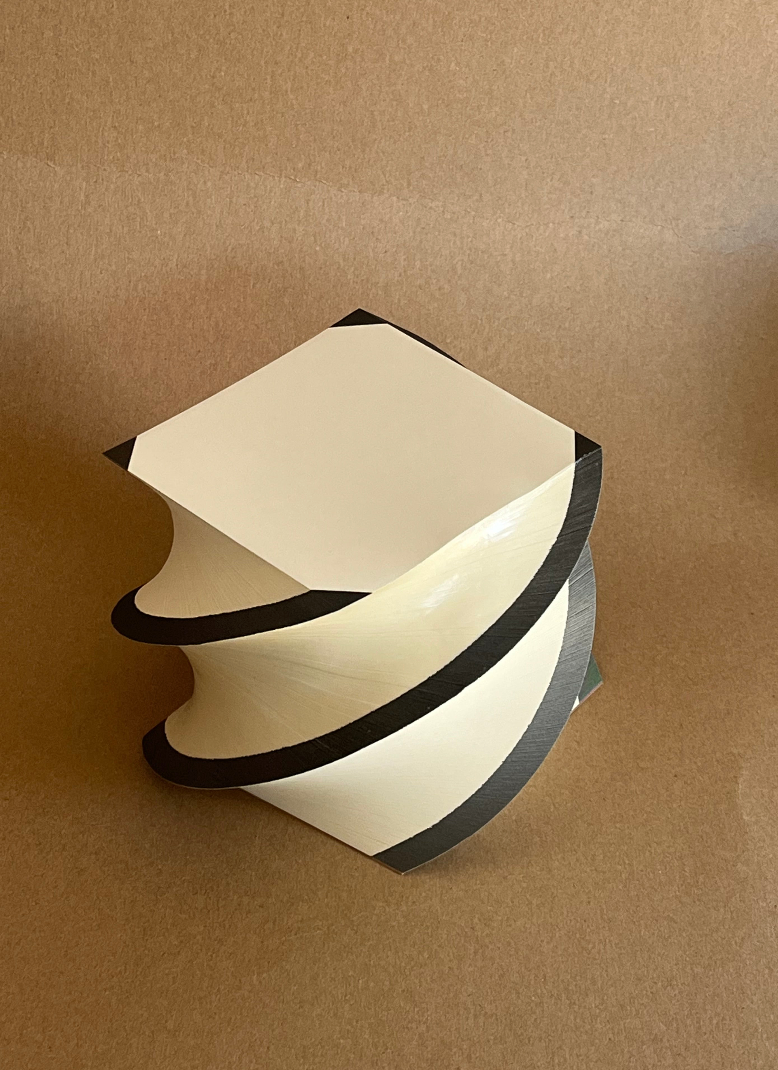 4 Corners Spiral Black & Ivory Pad 3.5"
