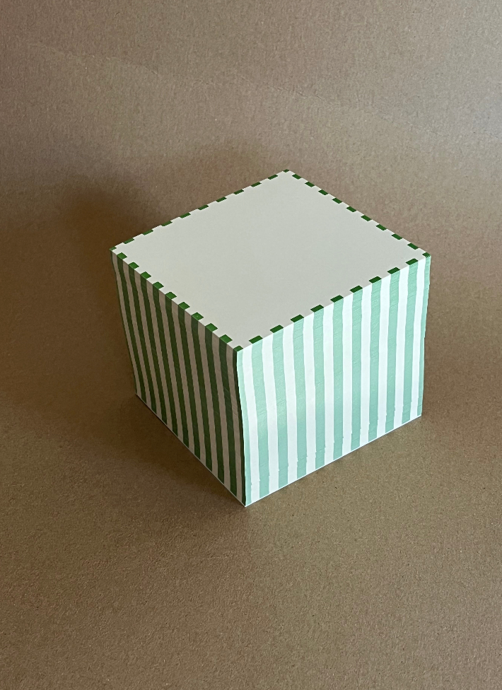 Dash Stripe Block Green & Ivory Pad 3.5"