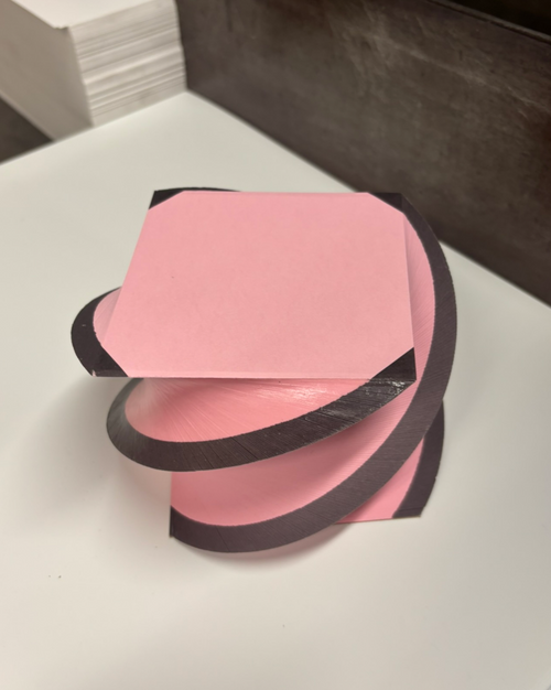 4 Corner Perla Pink and Black Spiral Pad 3.5"
