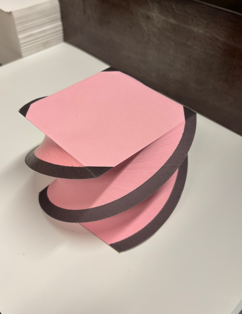 4 Corner Perla Pink and Black Spiral Pad 3.5"