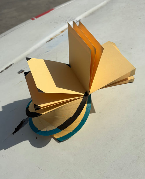 4 Corner Electric Blue and Black Spiral Pad 3.5"